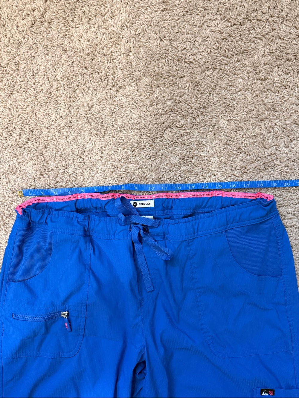 Koi Scrub Drawstring Pants in Royal Blue - Picture 6 of 8